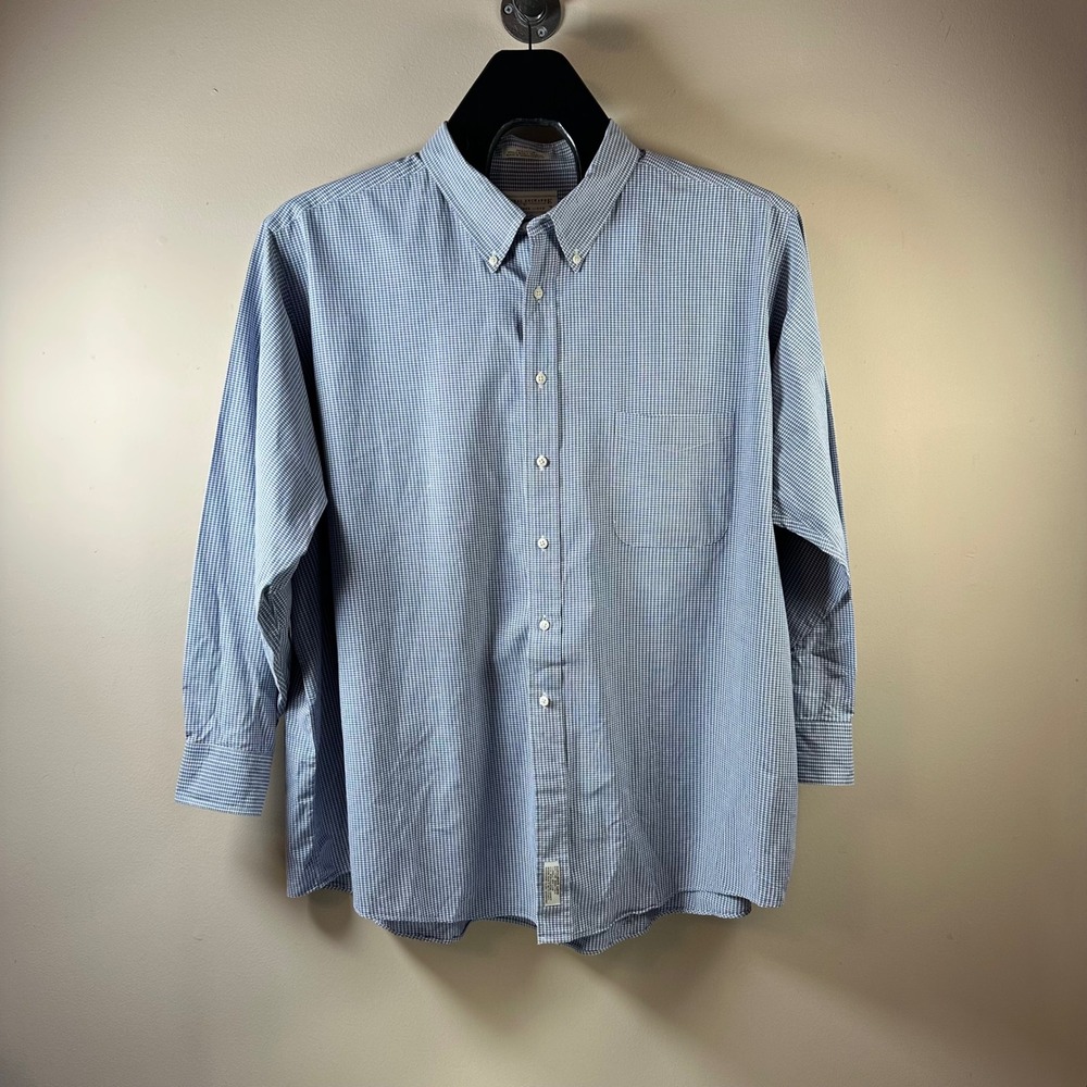 Natural Exchange Alexander Lloyd Mens Blue‎ Plaid Button Down Shirt BIG 20